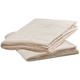 Natural Linen Curtains, 52 x 84 inch 2 Panels Set, Semi Sheer Light Filtering Flax Textured Linen Drapes, Rod Pocket Back Tab Design
