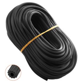 Window Screen Spline, 100 ft x 0.125 in Window Screen Retainer Spline, PVC Window and Door Screen Spline, Hollow Serrated Screen Holder Spline