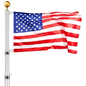 30FT Telescoping Flag pole Kit, Heavy Duty Aluminum Alloy in Ground Flag Poles for Outside, 3 Display Modes Flagpole with 3x5 American Flag