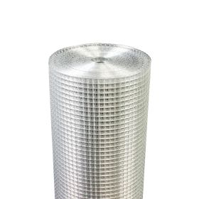 Hardware Cloth 1/4 inch 48in x 100ft 23 Gauge, Hot-dip Galvanized After Welding Chicken Wire Fence Roll Garden Plant Welded Metal Wire Fencing Ro (Color: as Pic)