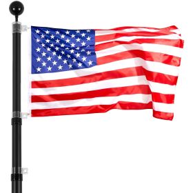 20FT Telescoping Flag pole Kit, Heavy Duty Aluminum Alloy in Ground Flag Poles for Outside, 3 Display Modes Flagpole with 3x5 American Flag (Height: 20 ft, Type: Telescopic)